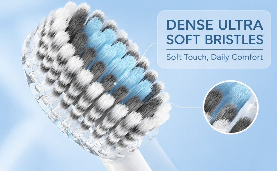 Charcoal Toothbrush | 6-Pack | Ultra Soft Dual Bristles | Sensitive Gum Care A+ 图片
