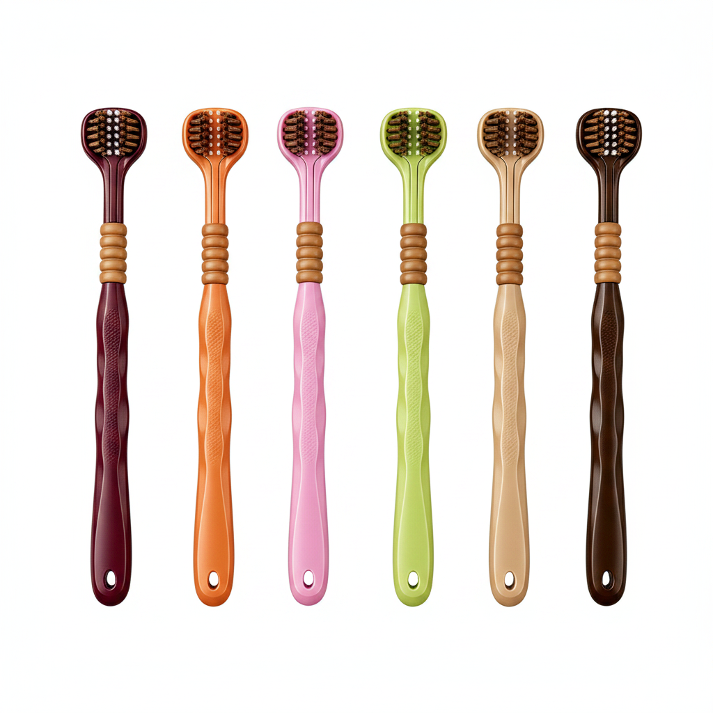 3-Sided Toothbrush 6-Pack Upright