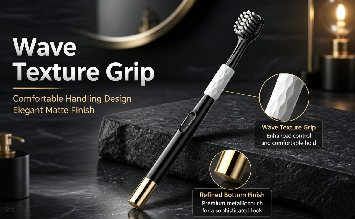 3-Pack Three-Sided Toothbrush | Charcoal & Soft Bristles | 360° Deep Clean A+ 图片
