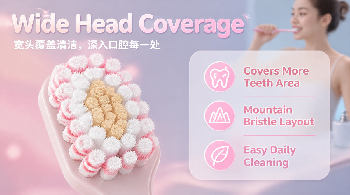 Dr.Beak Wide-Head Toothbrush 3-Pack | Extra Soft Bristles | Korean Design for Adults A+ 图片