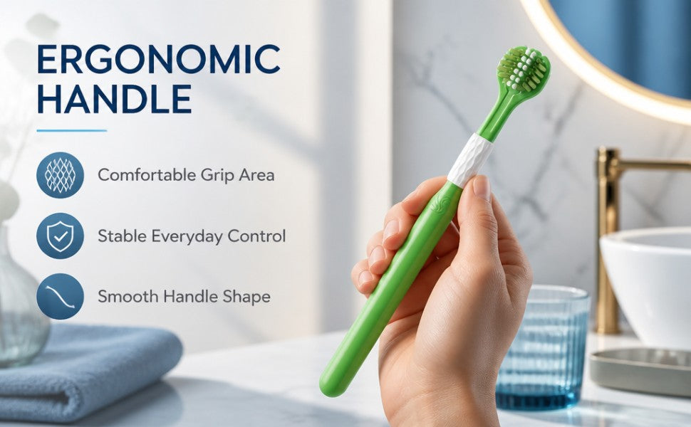 3D Three-Sided Toothbrush | 6-Pack | Wrap-Around Head | Cleans All Surfaces in One Stroke A+ 图片